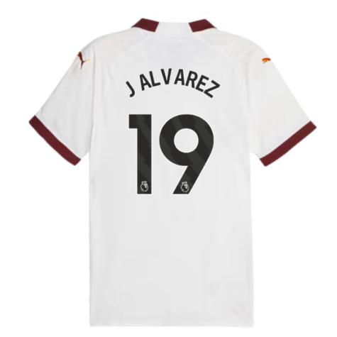 2023-2024 Man City Authentic Away Shirt (J ALVAREZ 19)