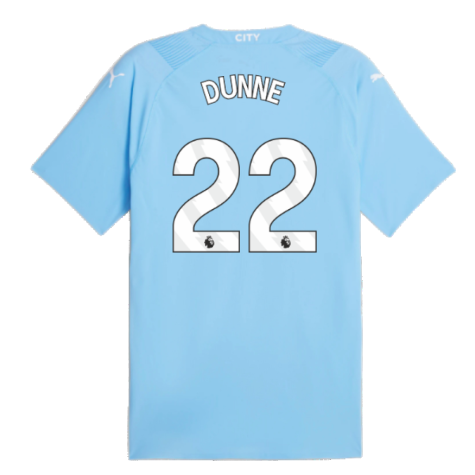 2023-2024 Man City Authentic Home Shirt (DUNNE 22)