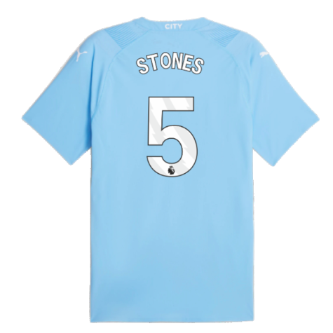 2023-2024 Man City Authentic Home Shirt (STONES 5)