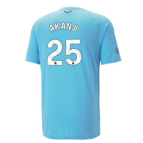 2023-2024 Man City Casuals Tee (Blue Wash) (AKANJI 25)