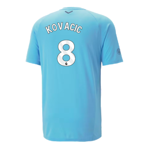 2023-2024 Man City Casuals Tee (Blue Wash) (Kovacic 8)