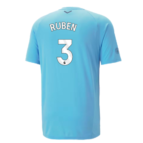 2023-2024 Man City Casuals Tee (Blue Wash) (RUBEN 3)