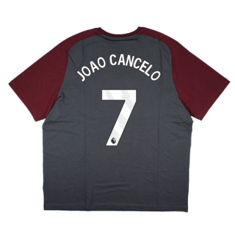 2023-2024 Man City Casuals Tee (Grey) (JOAO CANCELO 7)