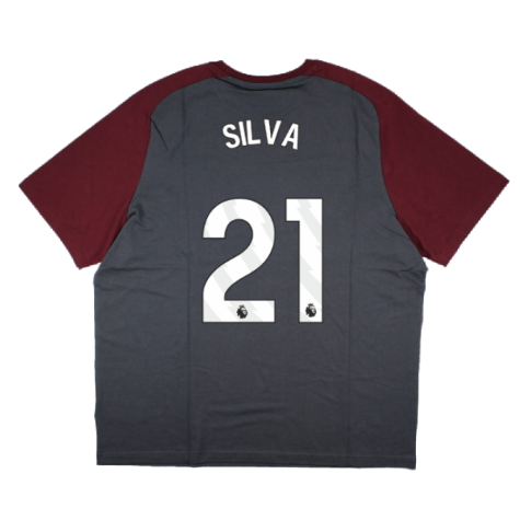 2023-2024 Man City Casuals Tee (Grey) (SILVA 21)