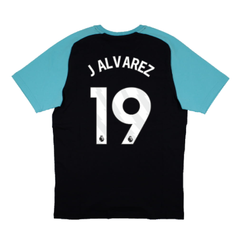 2023-2024 Man City Casuals Tee (Navy) (J ALVAREZ 19)