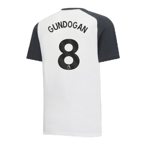 2023-2024 Man City Casuals Tee (White) (GUNDOGAN 8)