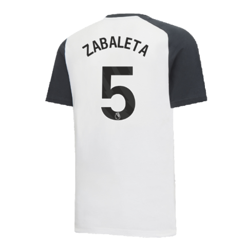 2023-2024 Man City Casuals Tee (White) (ZABALETA 5)