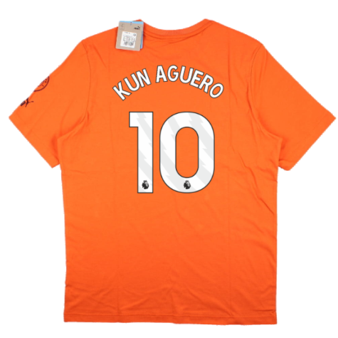 2023-2024 Man City FtblCore Graphic Tee (Cayenne Pepper) (KUN AGUERO 10)