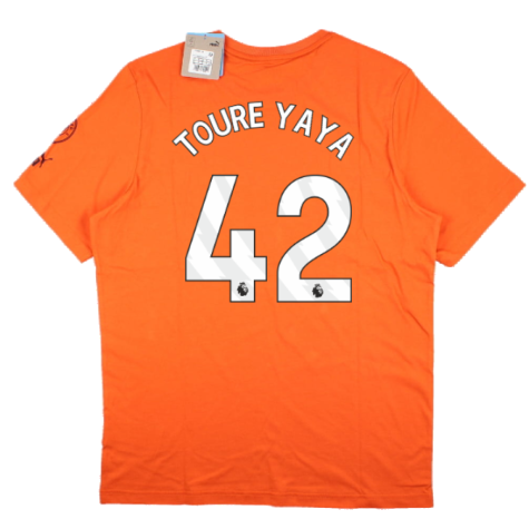 2023-2024 Man City FtblCore Graphic Tee (Cayenne Pepper) (TOURE YAYA 42)