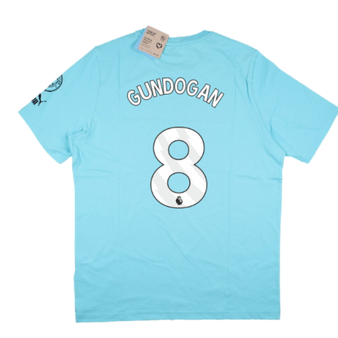 2023-2024 Man City FtblCore Graphic Tee (Hero Blue) (GUNDOGAN 8)