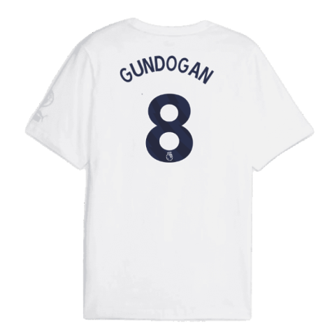 2023-2024 Man City FtblCore Graphic Tee (White) (GUNDOGAN 8)