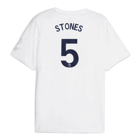 2023-2024 Man City FtblCore Graphic Tee (White) (STONES 5)