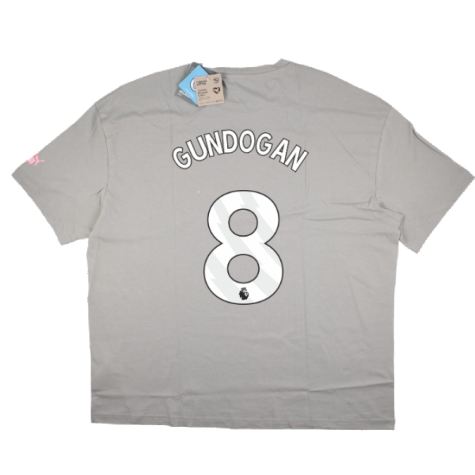 2023-2024 Man City FtblCulture Tee (Smokey Grey) (GUNDOGAN 8)