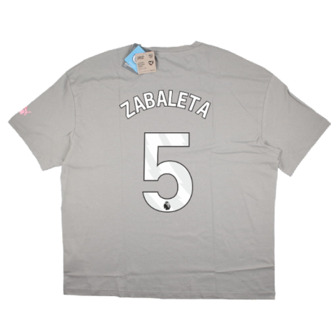 2023-2024 Man City FtblCulture Tee (Smokey Grey) (ZABALETA 5)