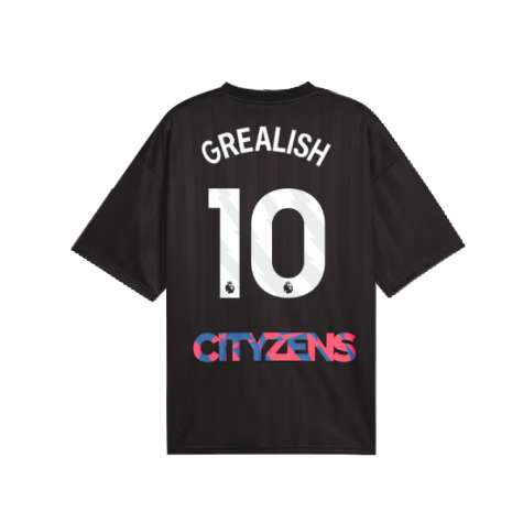 2023-2024 Man City FtblNrgy Jersey (Black) (GREALISH 10)