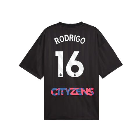 2023-2024 Man City FtblNrgy Jersey (Black) (RODRIGO 16)