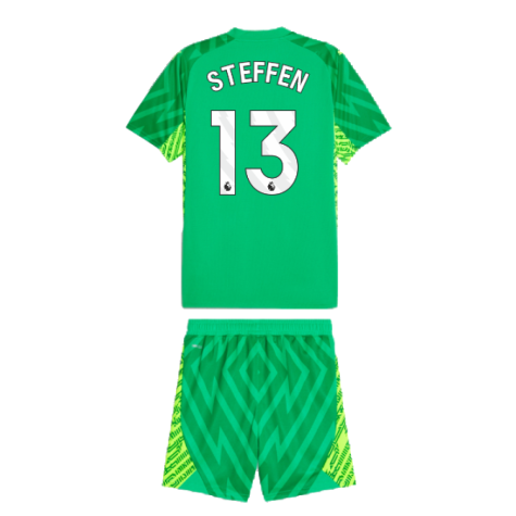 2023-2024 Man City Goalkeeper Mini Kit (Green) (Steffen 13)