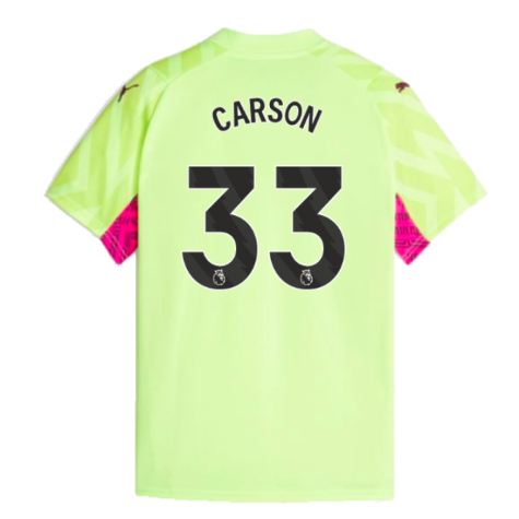 2023-2024 Man City Goalkeeper Shirt (Yellow) - Kids (Carson 33)