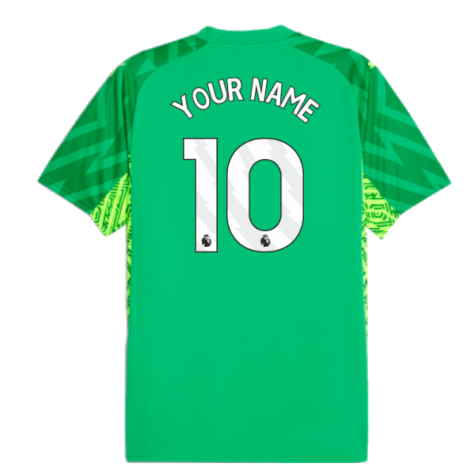 2023-2024 Man City Home Goalkeeper Shirt (Green) (Your Name)