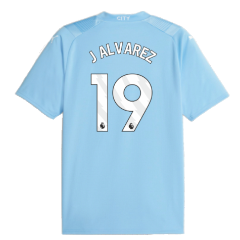 2023-2024 Man City Home Shirt (J ALVAREZ 19)