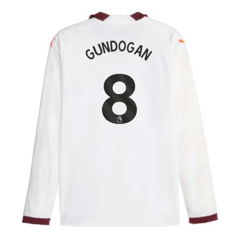 2023-2024 Man City Long Sleeve Away Shirt (GUNDOGAN 8)