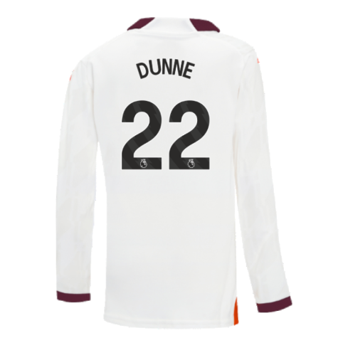 2023-2024 Man City Long Sleeve Away Shirt (Kids) (DUNNE 22)