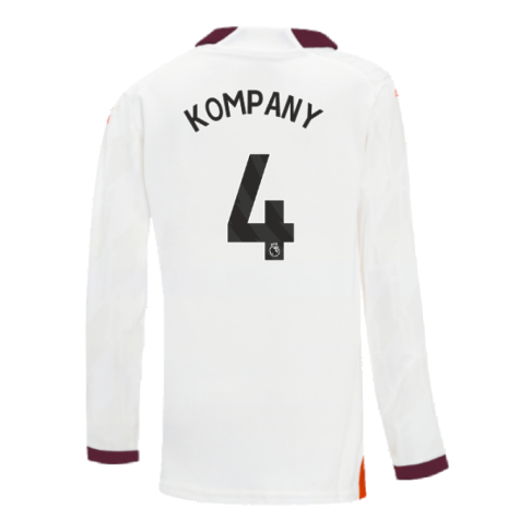 2023-2024 Man City Long Sleeve Away Shirt (Kids) (KOMPANY 4)