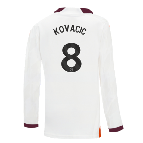 2023-2024 Man City Long Sleeve Away Shirt (Kids) (Kovacic 8)