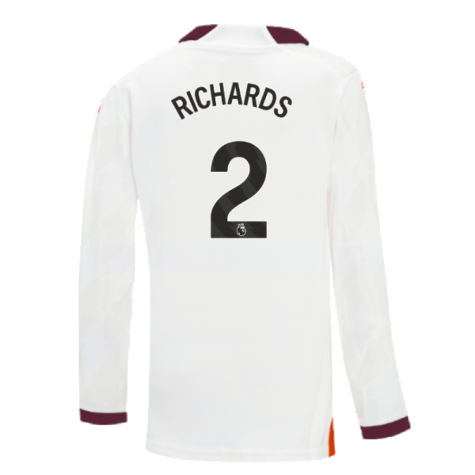 2023-2024 Man City Long Sleeve Away Shirt (Kids) (RICHARDS 2)