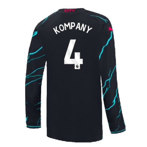 2023-2024 Man City Long Sleeve Third Shirt (Kids) (KOMPANY 4)