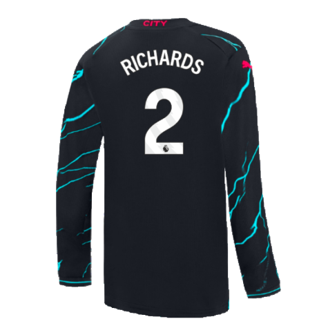 2023-2024 Man City Long Sleeve Third Shirt (Kids) (RICHARDS 2)