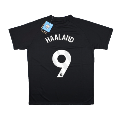 2023-2024 Man City Pre-Match Jersey (Dark Navy) - Kids (HAALAND 9)