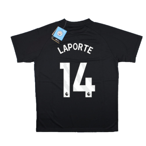 2023-2024 Man City Pre-Match Jersey (Dark Navy) - Kids (LAPORTE 14)