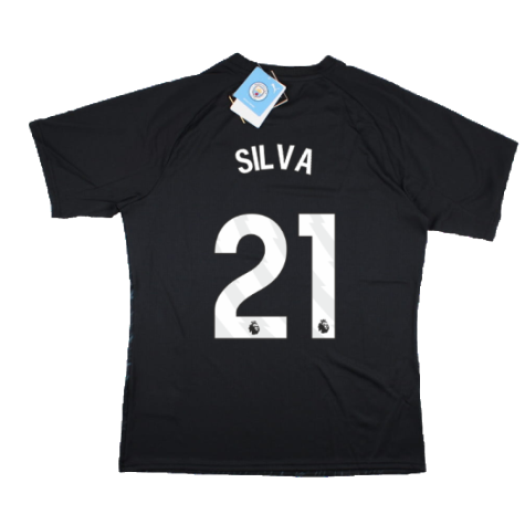 2023-2024 Man City Pre-Match Jersey (Dark Navy) (SILVA 21)