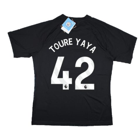 2023-2024 Man City Pre-Match Jersey (Dark Navy) (TOURE YAYA 42)