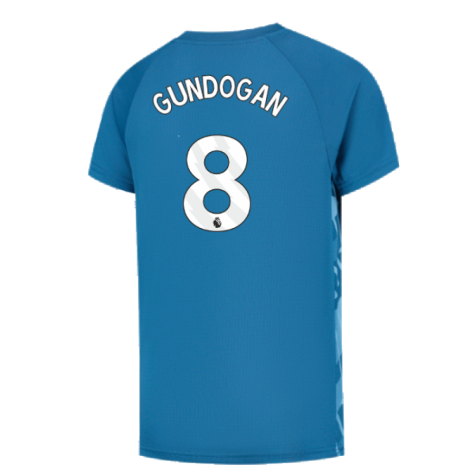 2023-2024 Man City Pre-Match Jersey (Lake Blue) - Kids (GUNDOGAN 8)