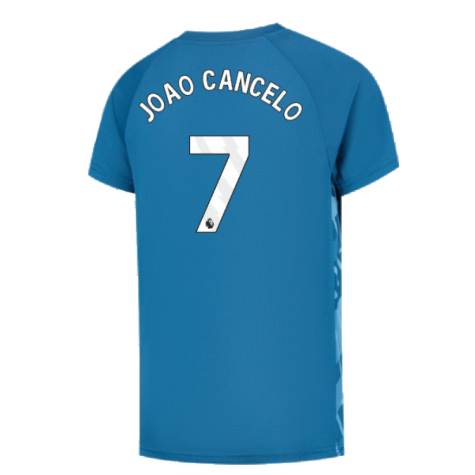 2023-2024 Man City Pre-Match Jersey (Lake Blue) - Kids (JOAO CANCELO 7)