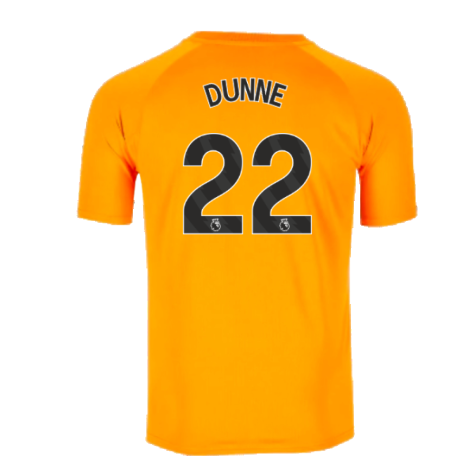 2023-2024 Man City Pre-Match Jersey (Orange) (DUNNE 22)