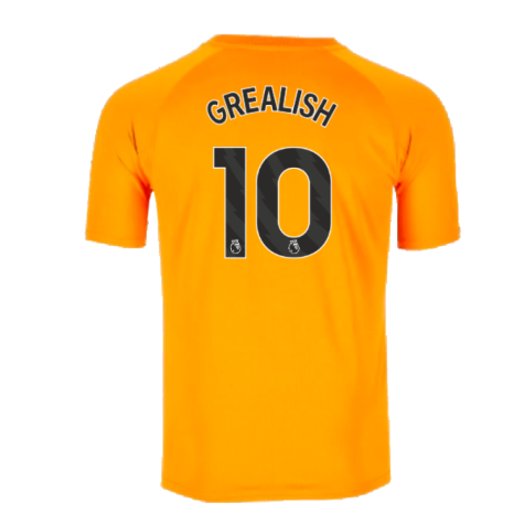 2023-2024 Man City Pre-Match Jersey (Orange) (GREALISH 10)