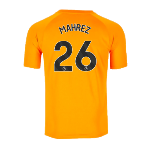 2023-2024 Man City Pre-Match Jersey (Orange) (MAHREZ 26)