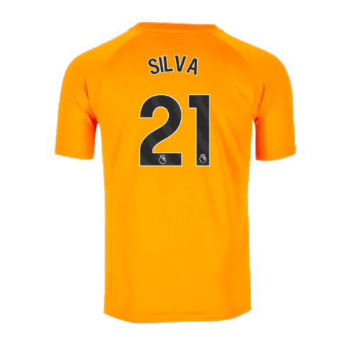 2023-2024 Man City Pre-Match Jersey (Orange) (SILVA 21)