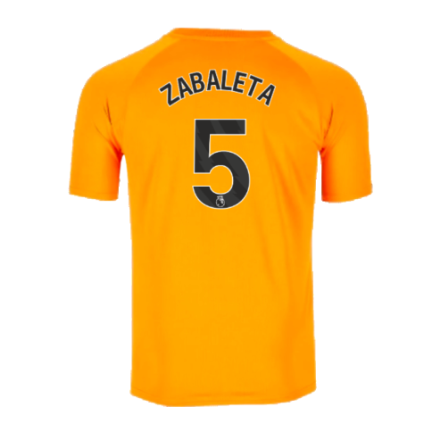 2023-2024 Man City Pre-Match Jersey (Orange) (ZABALETA 5)