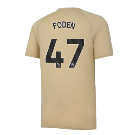 2023-2024 Man City Prematch SS Jersey (Granola) (FODEN 47)