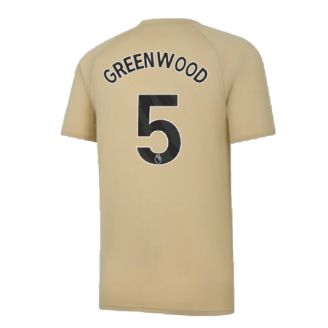 2023-2024 Man City Prematch SS Jersey (Granola) (Greenwood 5)