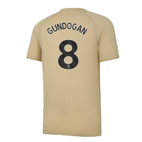 2023-2024 Man City Prematch SS Jersey (Granola) - Kids (GUNDOGAN 8)