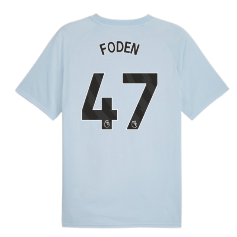 2023-2024 Man City Prematch SS Jersey (Silver Sky) (FODEN 47)