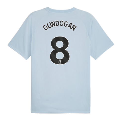 2023-2024 Man City Prematch SS Jersey (Silver Sky) (GUNDOGAN 8)