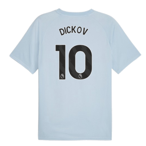 2023-2024 Man City Prematch SS Jersey (Silver Sky) - Kids (DICKOV 10)