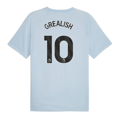 2023-2024 Man City Prematch SS Jersey (Silver Sky) - Kids (GREALISH 10)