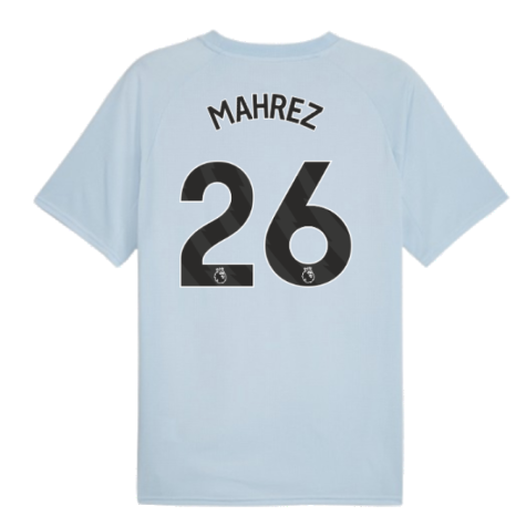 2023-2024 Man City Prematch SS Jersey (Silver Sky) - Kids (MAHREZ 26)